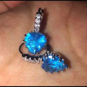 Platinum Plated Heart Shaped Earrings